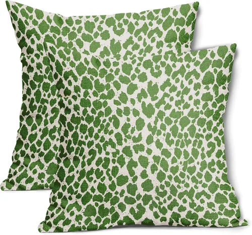 Miniatura 21 de Juego de 2 fundas de almohada de 16 x 16 pulgadas con estampado de leopardo, diseño de leopardo, con cremallera, decoración del hogar para sofá