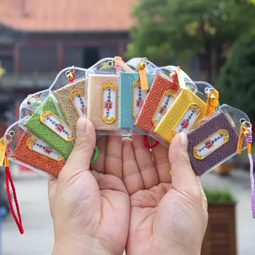 Miniatura 5 de 2 piezas de omamori japonés para bendición amor/matrimonial/tradicional hecho a mano