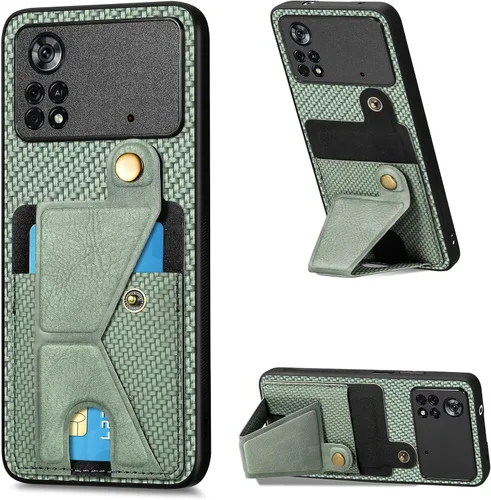Miniatura 66 de Funda para Xiaomi Poco M5s 4G, Funda para Redmi Note 10 4G / Note 10S 4G / Note 11 SE (India) Funda de cuero PU ranuras para tarjetas Soporte