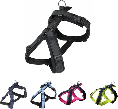 Miniatura 7 de Hakusan - Arnés tipo mezclilla para perro, seguro, sin rozaduras, difícil de desconectar, gran ajuste, fácil de poner y quitar, ajustable