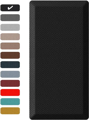 Miniatura 27 de Ophanie Tapetes de cocina para piso, alfombras de cocina, 20 x 32 pulgadas, antifatiga, tapete acolchado de pie, impermeable, cómodo tapete Gris