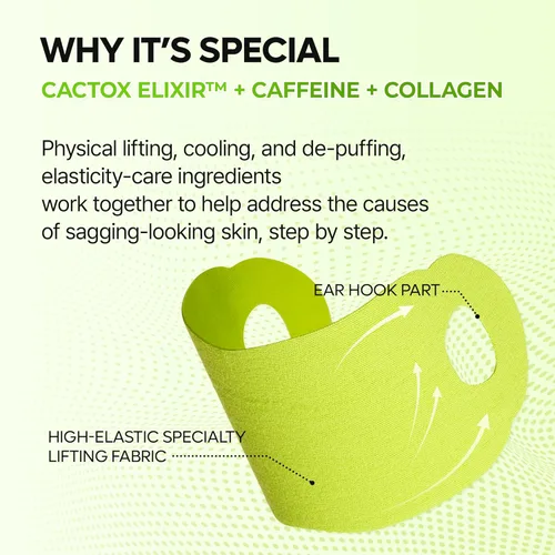 Miniatura 4 de Dr.Melaxin CACTOX V-Lifting Mewing Band – Cactox + Cafeína + Colágeno Banda de elevación de doble barbilla para flacidez de la mandíbula e hinchazón