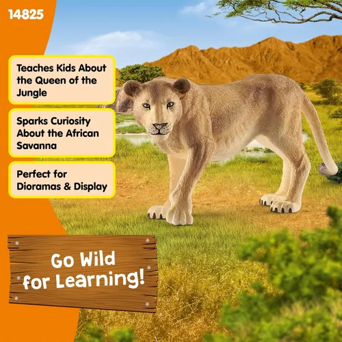 Miniatura 3 de Schleich Wild Life - Figura realista de leona, juguete auténtico y altamente detallado, duradero para la educación y juego divertido para niños