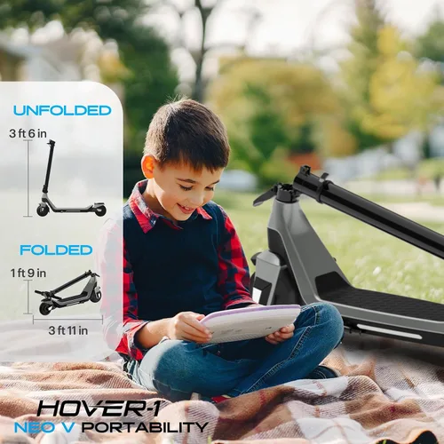 Miniatura 5 de Hover-1 Neo Family Foldable Electric Scooter with 300W/250W/200W Rated Brushless Motor, 16/14/12 mph Max Speed, 8.5"/6.5” Wheels, 10/7 Mile Range