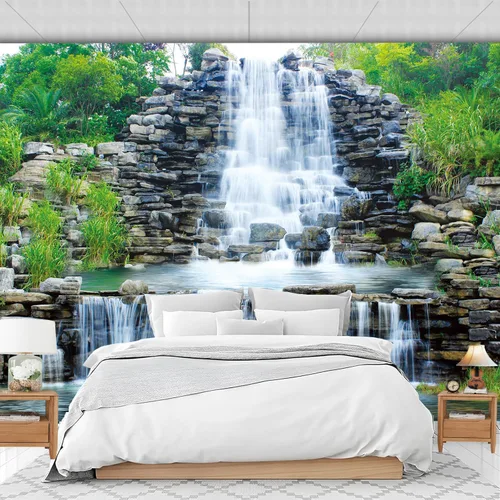 Miniatura 9 de FLFK Murales de Pared Despegables y Adhesivos de Paisaje de Cascada 78.7"x59" - Papel Tapiz Autoadhesivo Pintura Adhesivo Grande XXL Póster