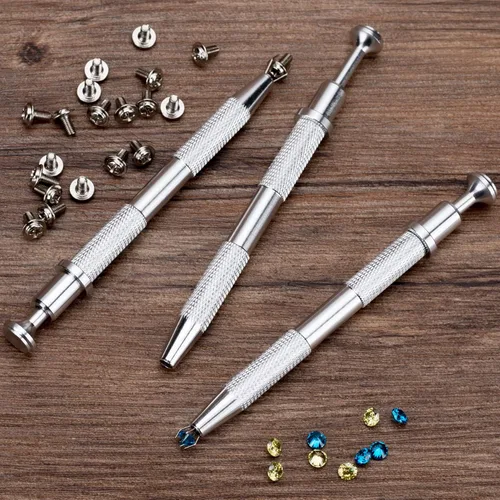 Miniatura 3 de ANCIRS Paquete de 3 herramientas de acero inoxidable con 4 garras para recoger piezas pequeñas, agarrador de 4 puntas para objetos pequeños