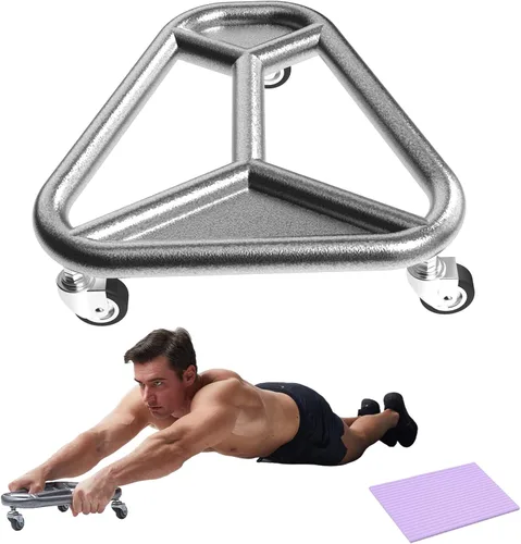 Miniatura 9 de HOTWAVE Rueda de rodillo de abdominales para entrenamiento de núcleo, equipo de ejercicio abdominal extra ancho para abdominales, brazos y espalda
