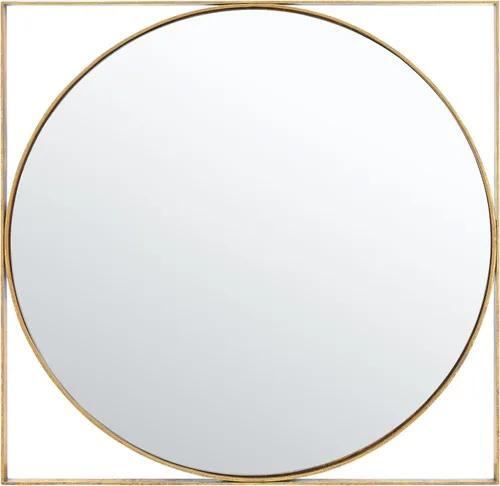 SAFAVIEH Home Collection Perrin Gold - Espejo de pared cuadrado decorativo de 32 pulgadas para dormitorio, sala de estar, baño, entrada