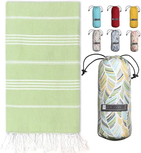Miniatura 12 de BAY LAUREL Toalla de playa turca con bolsa de viaje, 39 x 71 pulgadas, de secado rápido, sin arena, ligera, grande, toallas de gran