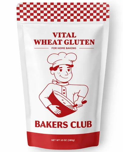 Bakers Club Artisan Gluten de Trigo Vital 10oz - Potenciador de Harina para Pan, Alto en Proteínas, Harina de Seitán, Bajo en Carbohidratos, Vegano,