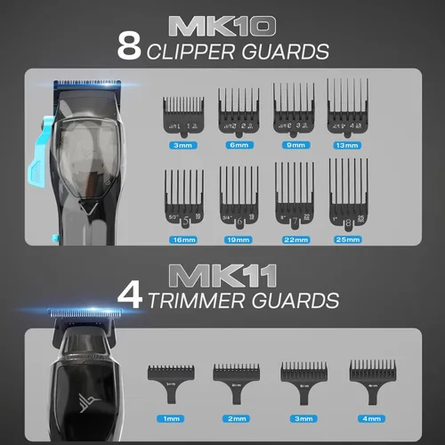 Miniatura 6 de HUMMINGBIRD Pro Series - Juego de cortapelos y recortadora de cabello, motor sin escobillas de 9,000 RPM, cuchilla DLC, recortadora de hoja en T sin