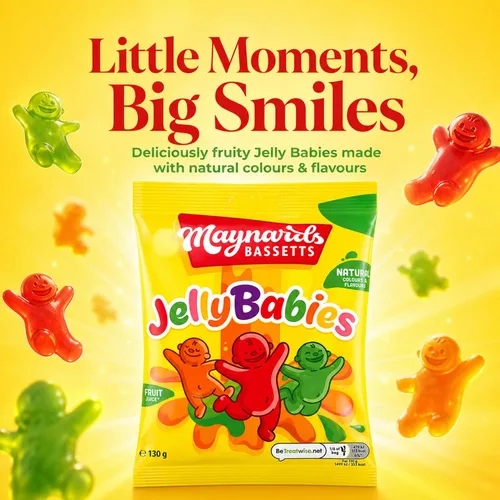 Miniatura 3 de Maynards Bassetts Jelly Babies 4.59 oz x3, suave masticable