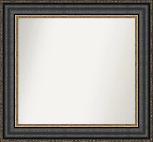 Miniatura 193 de Amanti Art Espejo personalizado, espejo de baño negro puente, espejo de pared o espejo de tocador de baño sobre el fregadero (26 x 26 pulgadas)