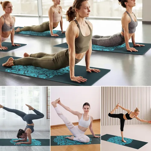 Miniatura 5 de Avoalre - Esterilla de yoga plegable, 72"x 32"x 0.24" extra ancha, antideslizante, para ejercicio, fitness, yoga, esterilla de pilates de alta