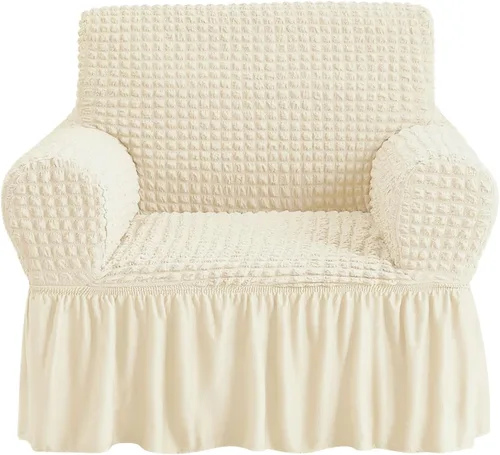 Miniatura 42 de NICEEC Funda de sofá biplaza beige de 1 pieza, funda de sofá de fácil ajuste, universal, de alta elasticidad, duradero, protector de muebles