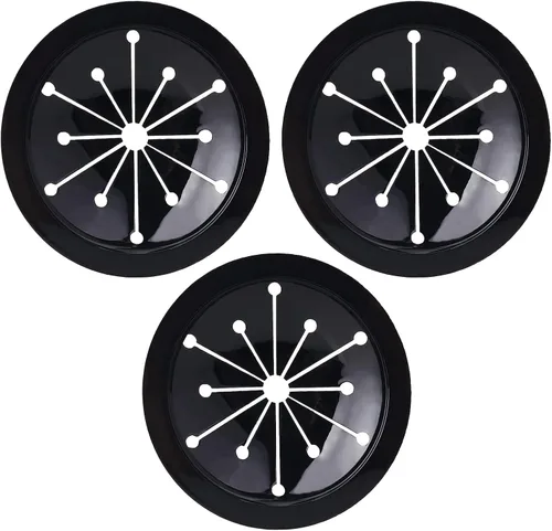 3 unidades de protectores contra salpicaduras de basura negros para fregadero, 3-1/8 pulgadas, tapones de drenaje de cocina multifunción para GE,