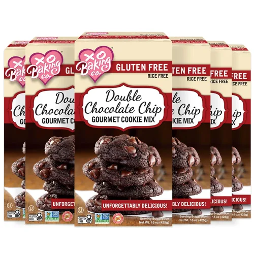 Miniatura 12 de XO Baking Co. Mezcla de galletas gourmet con chispas de chocolate sin gluten; sin OGM, Kosher; sin arroz; sin lácteos; sin maní; sin conservantes