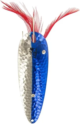 Miniatura 22 de Dardevle Dardevlet Weedless Nickel Back 3/4 oz Fishing Spoons Rojo/Blanco