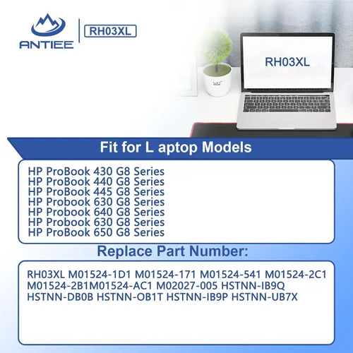 Miniatura 3 de ANTIEE RH03XL - Batería para portátil HP ProBook 630 640 650 430 440 445 450 G8 G9 G10 EliteBook 645 650 655 G9 G10 Series RHO3XL M02027-005 M011