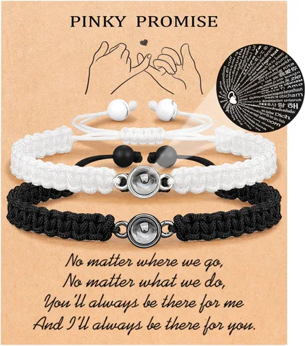 Miniatura 8 de UNGENT THEM Pulseras "I Love You" en 100 Idiomas, Regalos para Parejas para Novio, Novia, Mi Amor, Alma Gemela, Regalo de Aniversario, Día de San