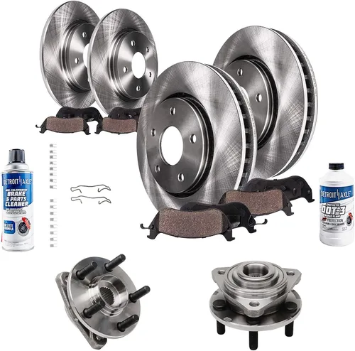 Miniatura 79 de Detroit Axle - Rotores de freno para Nissan NV2500 NV3500 NV1500 NV1500 2012-2021, repuesto de rotores de freno de disco: rotor delantero de 14.17