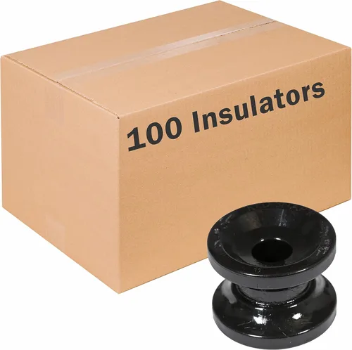 Miniatura 3 de Zareba ICDB-Z - Aislador de esquina de rosquilla para cercas eléctricas, color negro, paquete de 10 unidades, resistencia a la tracción de 5000