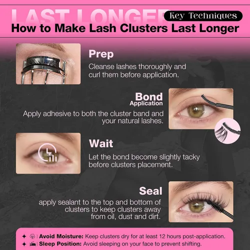 Miniatura 8 de Lash Bond and Seal - Pegamento de pestañas de agarre fuerte negro con un 40% más de adhesivo impermeable para pestañas, sellador negro suave