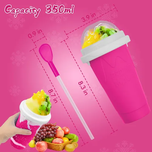 Miniatura 5 de 3 Vasos Hacedores de Granizados DIY – Vasos Mágicos de Smoothies Congelados Rápidos para Batidos de Leche Caseros y Hacedor de Helado, Vaso