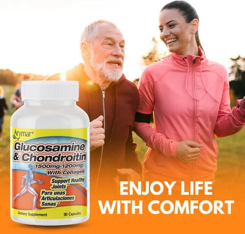 Miniatura 6 de Arymar Suplemento de glucosamina condroitina y colágeno Fórmula de apoyo articular paquete de dos