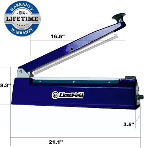 Miniatura 7 de Sellador Pro - Sellador térmico por impulso de 16 pulgadas - Ancho de sellado de 5 mm - Máquina selladora de calor manual para todas las bolsas - Lo