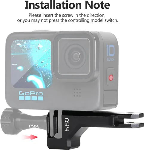 Miniatura 5 de HSU Adaptador de soporte vertical de aluminio con 1/4 "- 20 agujeros para Gopro Hero 13/12/11/10/9/8/7/6/5/4 AKASO Campark Insta360 DJI Osmo Action