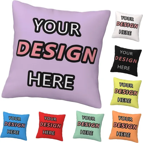 Customized Pillow for Mother's Day Add Your Text/Logo Here Customized Photo Pillowcase for Chair and Couch 12''x12'' Purple