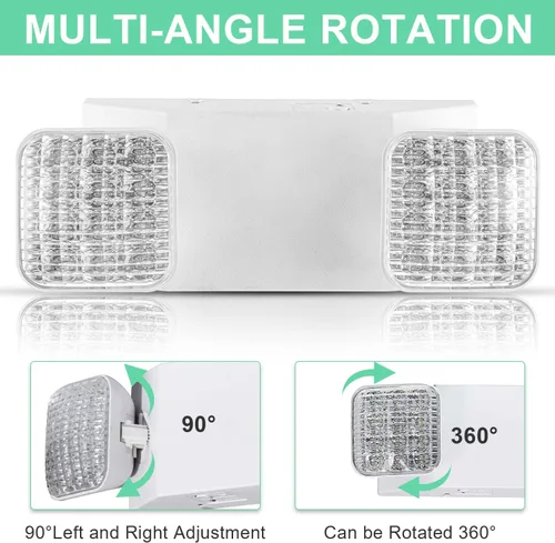 Miniatura 5 de OSTEK Accesorios de iluminación LED de salida de emergencia con baterías de reserva de 90 minutos de largo, luz de emergencia LED integrada