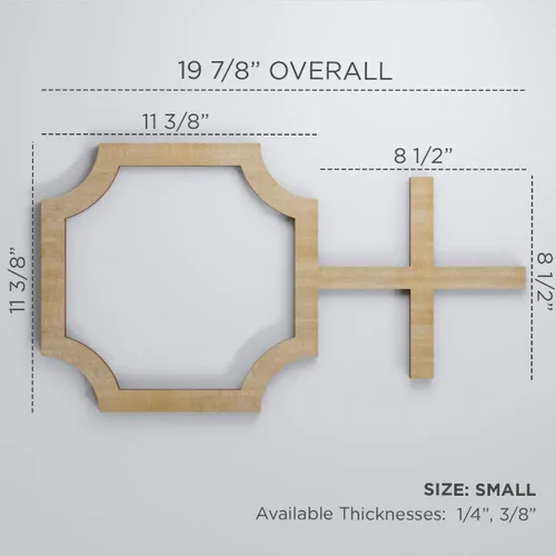 Miniatura 2 de Ekena Millwork WALW12X12X0375BRDBI Bradley Paneles de pared decorativos de 3/8 pulgadas en T, 19 7/8 pulgadas de ancho x 11 pulgadas de alto, abedul