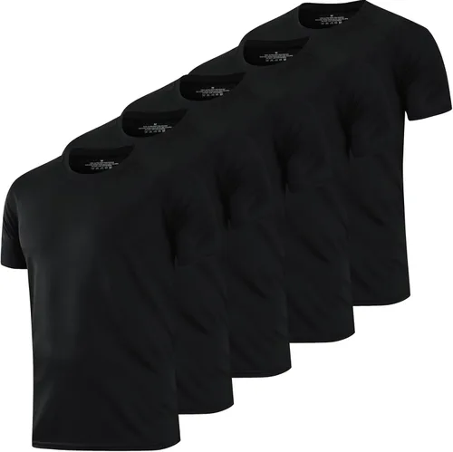 Miniatura 7 de HovSiyla - Paquete de 1/5 camisetas para correr de hombre, tops deportivos, ajustados, para gimnasio, transpirables, con tecnología de absorción