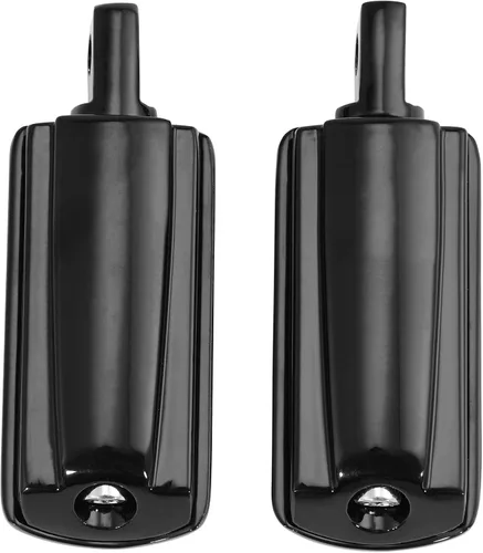 Miniatura 6 de TCMT 10 mm Estribos para motocicletas Compatibles con Harley Street Glide Road King Montura macho (Estribos estilo A, negro)