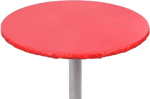 Miniatura 9 de Yourtablecloth Mantel redondo ajustable de vinilo resistente con parte trasera de franela de colores vibrantes, mantel elástico ideal para comedor