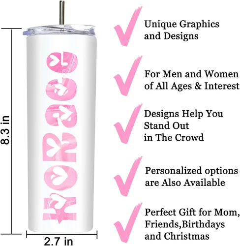 Miniatura 5 de Vasos delgados personalizados con tapas y pajitas de 20 onzas, diseño de mármol personalizado, vasos de acero inoxidable delgados con nombre