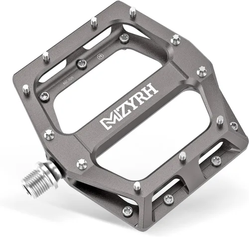 Miniatura 11 de MZYRH Pedales de bicicleta de carretera/montaña Pedales MTB Pedales de bicicleta de aleación de aluminio 9/16 "rodamiento sellado plataforma ligera