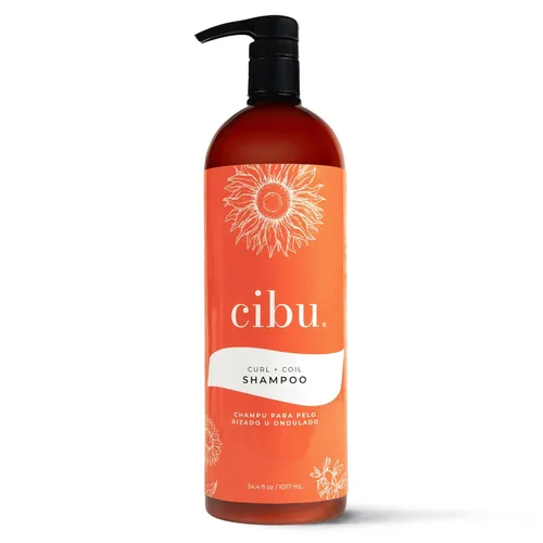 Cibu Curl + Coil Shampoo 30074 Limpia, hidrata, nutre, revitaliza, desenreda y conserva el rizo natural + bobina para un cabello suave y manejable