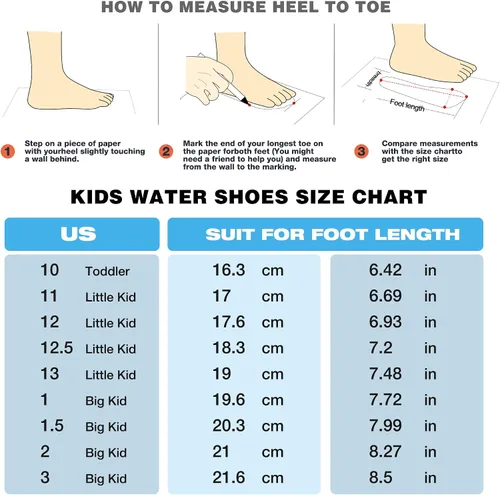 Miniatura 7 de SEEKWAY Barefoot Water Shoes for Kids - Wide Toe Box and Quick-Dry Sand Shoes Toddler for Hiking Swim Beach Pool Kayak Sport Accessories, Camping