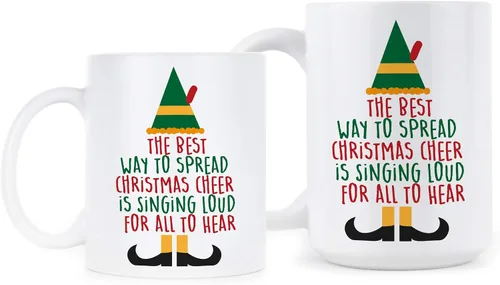 Miniatura 2 de We Got Good Taza con texto en inglés "The Best Way to Spread Christmas Cheer Singing Loud For All To Hear