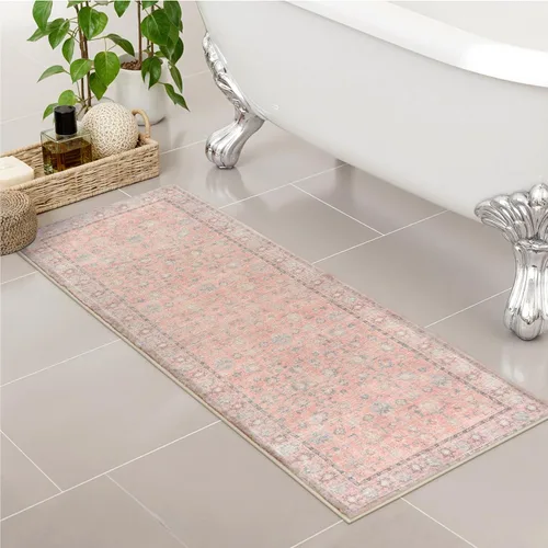 Miniatura 14 de Uphome Alfombra de baño bohemia de 18 x 26 pulgadas, extra suave, antideslizante, absorbente, de secado rápido, lavable a máquina, alfombra de ducha