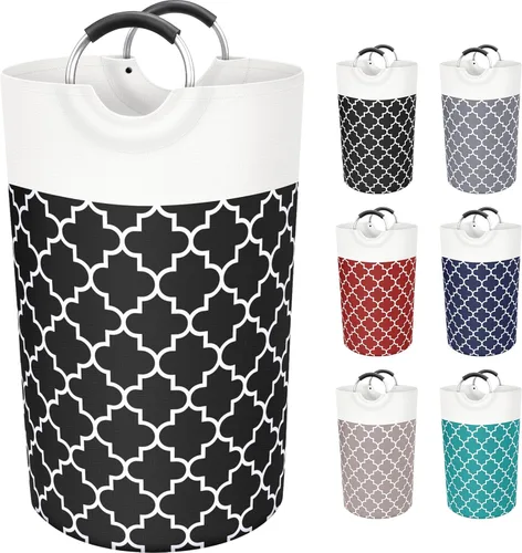 Miniatura 21 de Fabspace - Cesta de lavandería grande con bolsa de lavandería plegable, cesta de ropa con asas altas impermeables para viajes, baño, elementos Gris