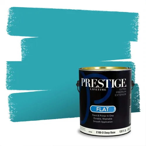 Miniatura 994 de Pintura Exterior + imprimación PRESTIGE, todo-en-uno, 1 galón, acabado mate, color comparable al Valspar* Royal Gray* VS151-Gris real
