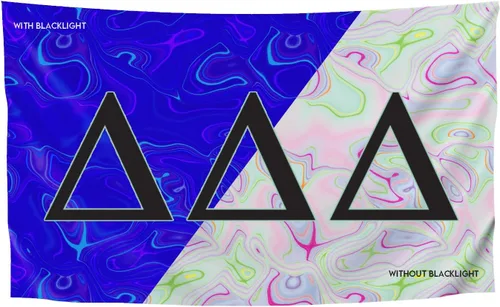 Miniatura 33 de Greek Club Sorority & Fraternity - Bandera de luz negra, 3 pies x 5 pies, licencia oficial, tapiz, exhibición, poliéster, pancarta de letras, CHI