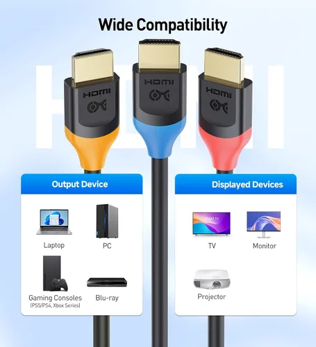 Miniatura 6 de Cables HDMI de alta velocidad de Cable Matters, chapados en oro, compatible con resolución 3D y 4K (paquete de 3)