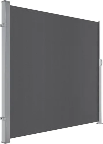 Yaheetech Toldo Lateral de 118 x 71 pulgadas, Toldo de Pantalla Lateral Retráctil de Hierro para Patio, Pantalla Divisoria de Privacidad y Sombra