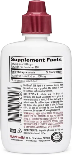 Miniatura 2 de NutriBiotic GSE, líquido de 2 onzas El extracto original de semilla de pomelo concentrado premium con bioflavonoides Potente apoyo inmunológico
