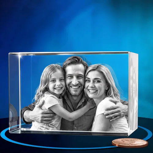 Miniatura 14 de ArtPix - Foto de cristal 3D, regalos personalizados para papá, mujeres, esposa, abuelo, gran regalo personalizado con tu propia foto, grabado en 3D